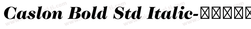 Caslon Bold Std Italic字体转换